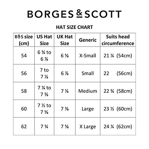 Borges & Scott B&S Premium Doyle, sombrero de lágrima fedora para hombre