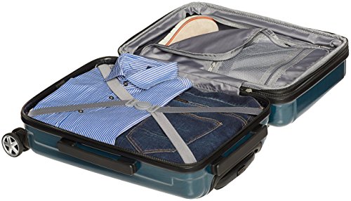 Amazon Basics, maleta rígida de 55 cms, tamaño de cabina, azul marino