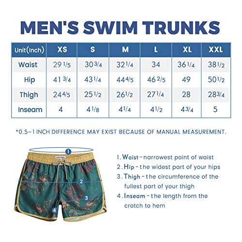 MaaMgic, men's swimming trunks short, flowery
