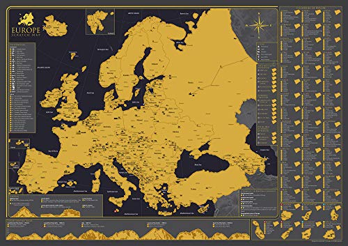 Rubbelkarten-Poster Europa, 84,1 x 59,4 cm