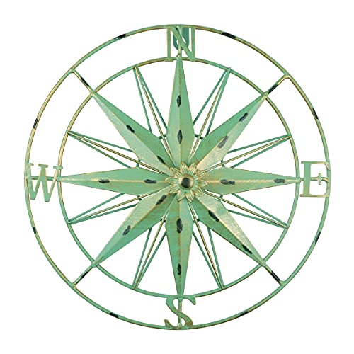 YiYa Wandkompass aus Metall Grün