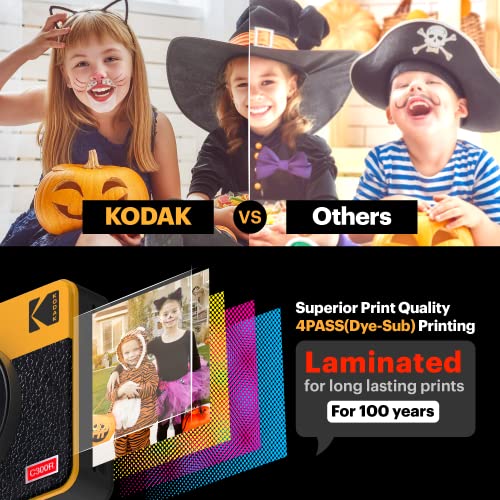 Kodak C300R Mini Shot 3, Instant Camera with Printer + 68 Photos, Yellow