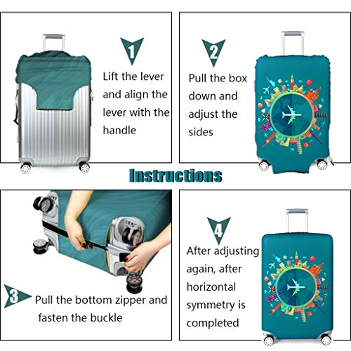 OrgaWise, funda de maleta elástica, anti-polvo de 22-28 pulgadas