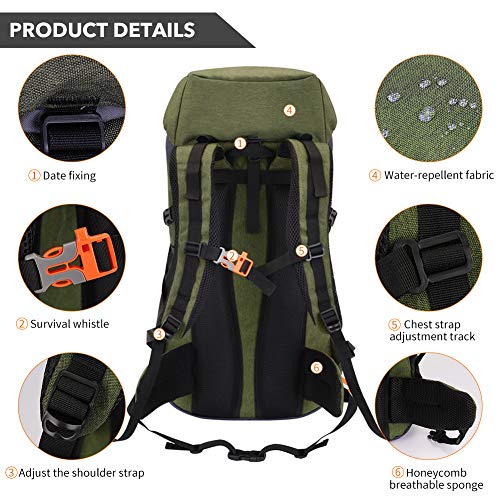 SKYSPER, 50 l hiking backpack, unisex, green
