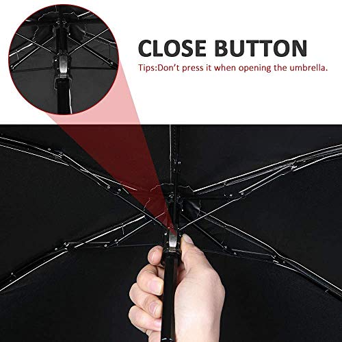 Vicloon, paraguas de viaje portátil plegable, blanco