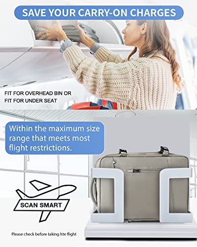 SZLX, mochila de viaje para mujer, gris marrón, convertible 26 l y 40 l, modelo G