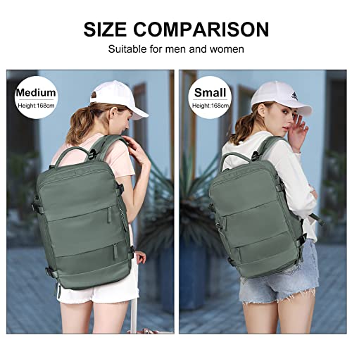 SZLX, mochila de viaje para mujer, verde oliva, mediana, modelo B