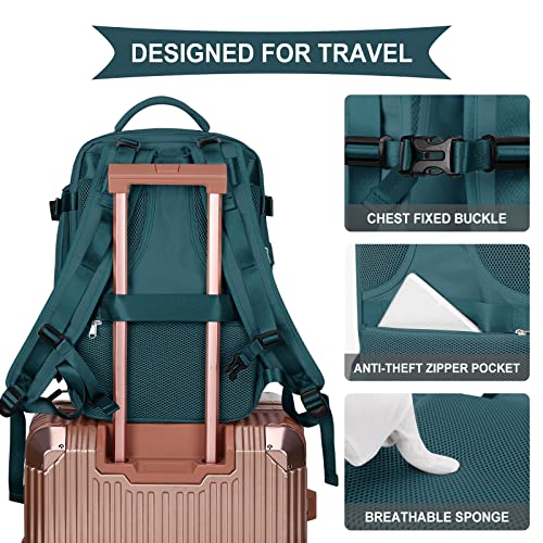 SZLX, mochila de viaje para mujer, azul pavo real, mediana, modelo B