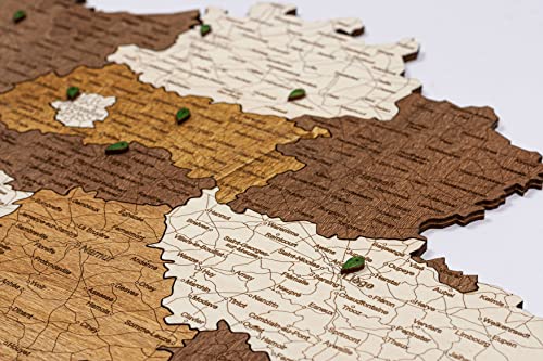Belgien Holzkarte (98 x 80 cm)