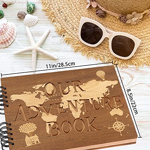 Creawoo Wooden Photo Album Our Adventure Book (80 Pages)