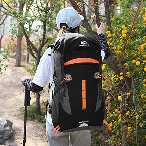 SKYSPER, 50L hiking backpack, unisex, black