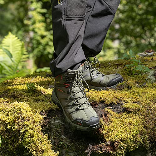 NORTIV 8, botas de senderismo impermeable para hombre, verde