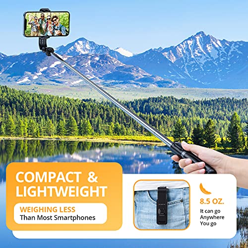 ATUMTEK Erweiterbarer Bluetooth-Stativ-Selfie-Stick mit drahtloser Fernbedienung