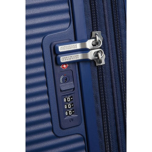 American Tourister Soundbox Spinner, equipaje de mano, 55 cms, 41l, azul