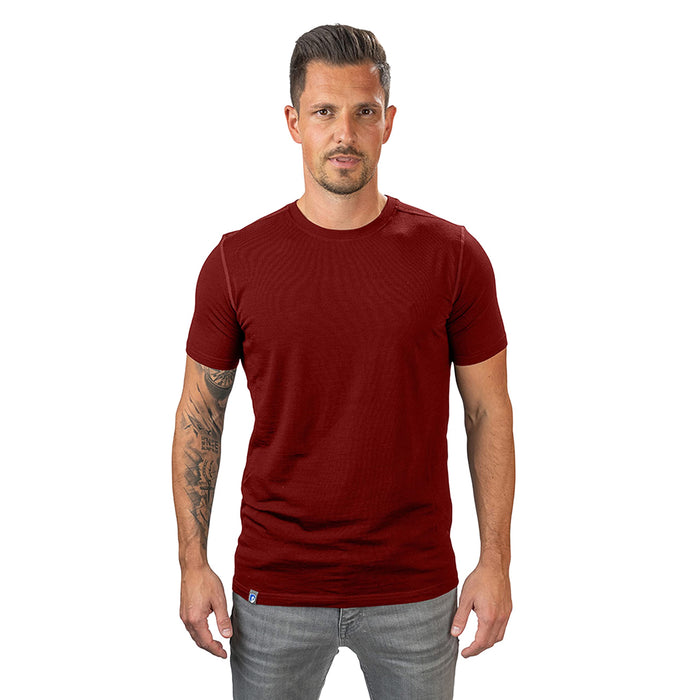 Alpin Loacker, camiseta de merino para hombre, roja